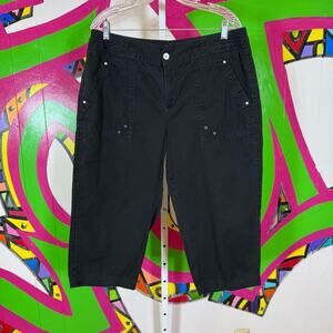White Stag Black Cotton Capris. Size 16. In good used condition!